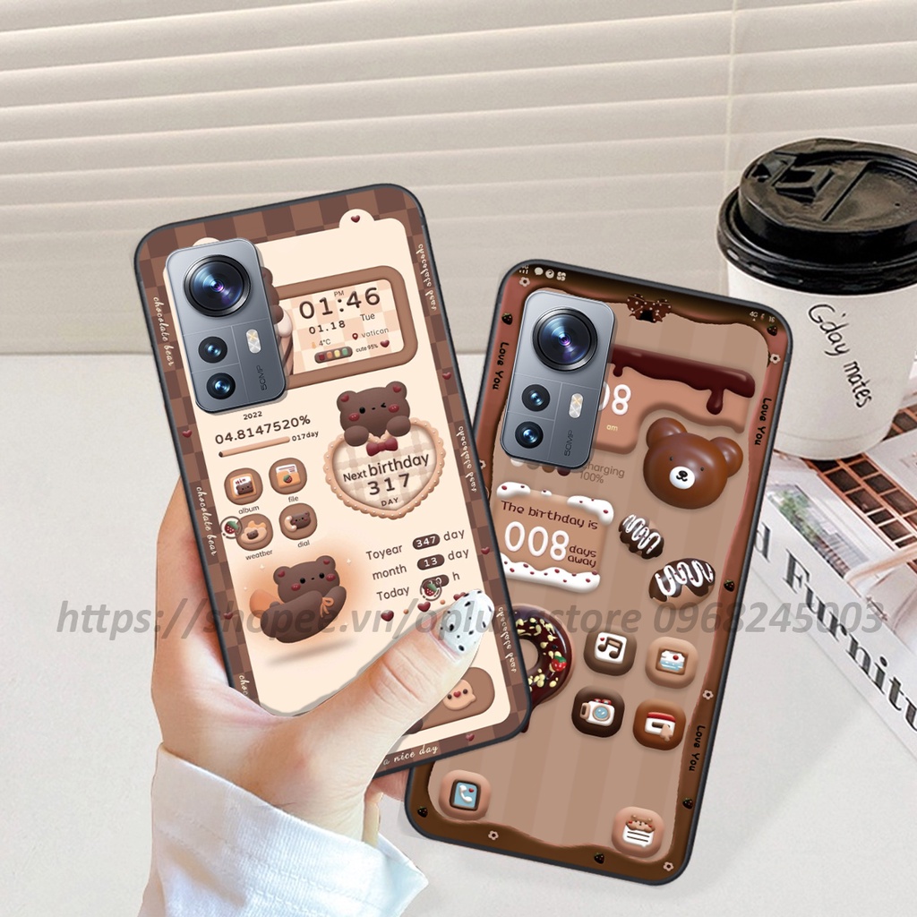 Ốp lưng Xiaomi 12 / 12 Pro / 12 Lite / RedMi 12X / K50 Ultra in hình 3D gấu,thỏ cute dễ thương