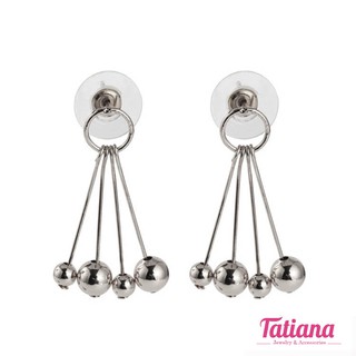 Bông tai dài tua rua hạt châu - tatiana - b2777
