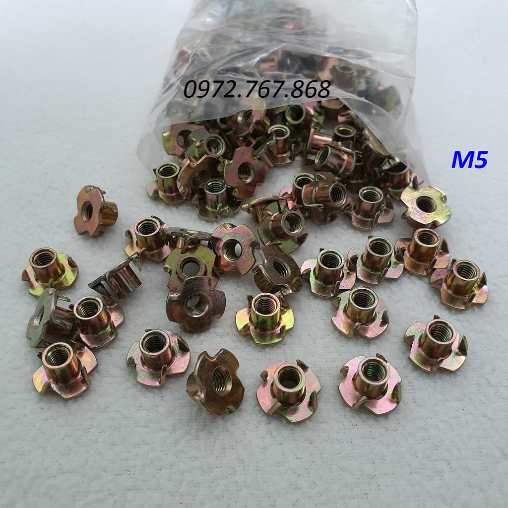 Ốc cấy tán chấu M5 (set 50 cái)