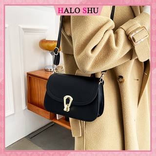 Túi xách nữ, túi đeo chéo nữ 2 dây da 3 ngăn sang trọng halo shu size 20 mã w03
