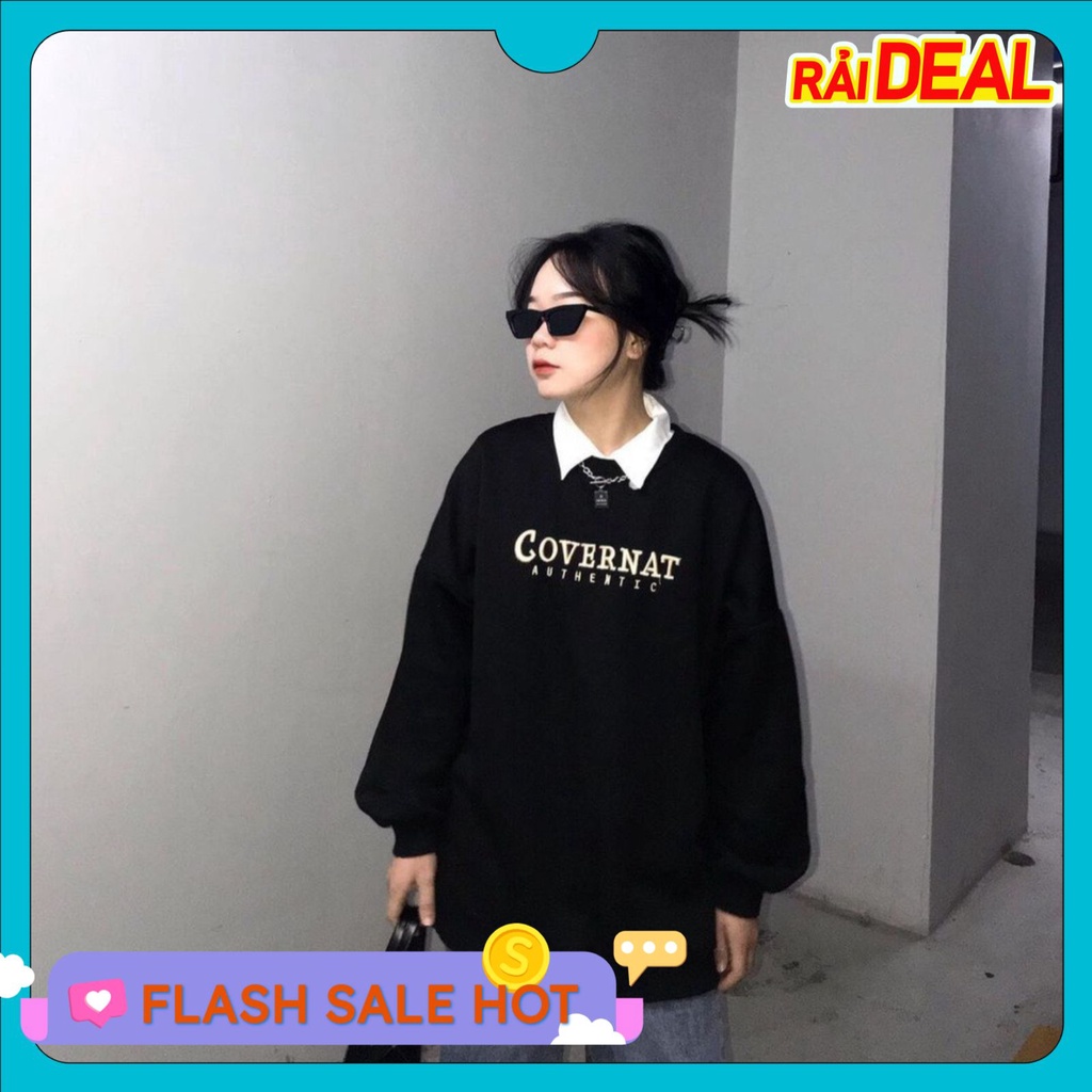 Áo Sweater Form Rộng Unisex Tay Bồng Nam Nữ Cover Teenxx 3, Áo Hoodie Chất Nỉ Bông hai lớp