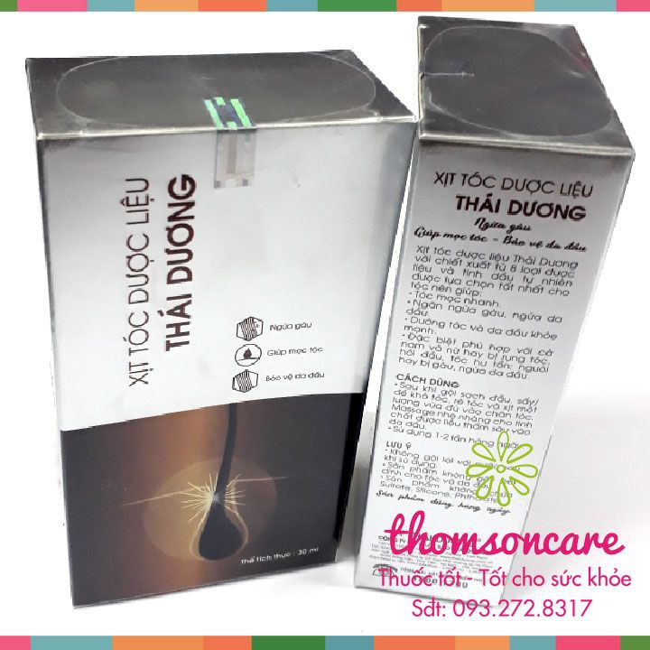 Xịt Tóc Dược Liệu Thái Dương - xịt mọc tóc nhanh từ thảo dược từ tinh dầu bưởi, sả chanh, hương nhu