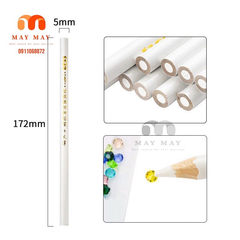 Bút sáp trắng đính đá chuyên dụng giá 1 cây