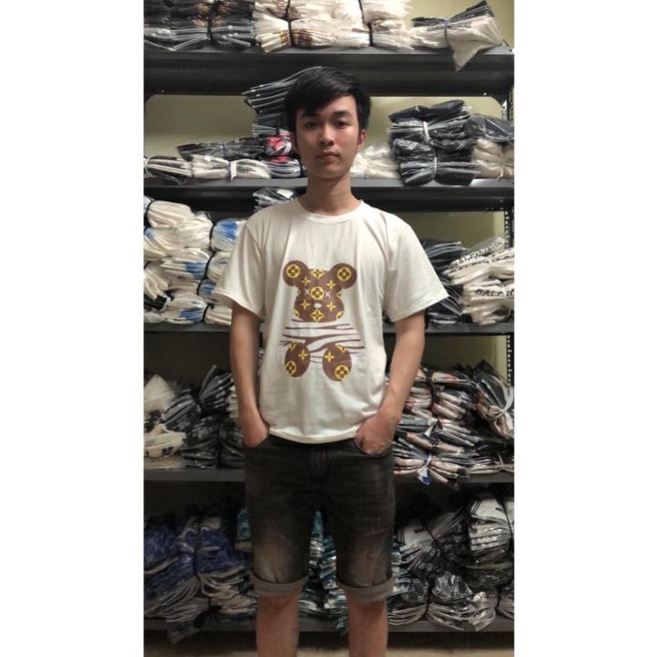 Áo phông nam in hình 3D con gấu có đủ sz 45-73kg, áo thun nam chất vải thoáng mát chất co giãn nhẹ -AP20 ✔️