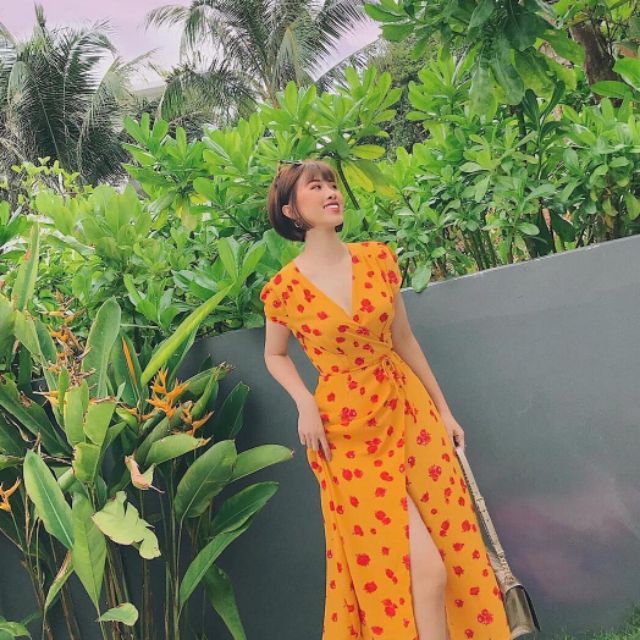 ĐẦM CAM HOA ĐỎ