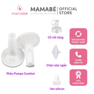Combo 2 chiếc phễu Pumpa + cổ nối rộng + chặn sữa ngắn + van silicon