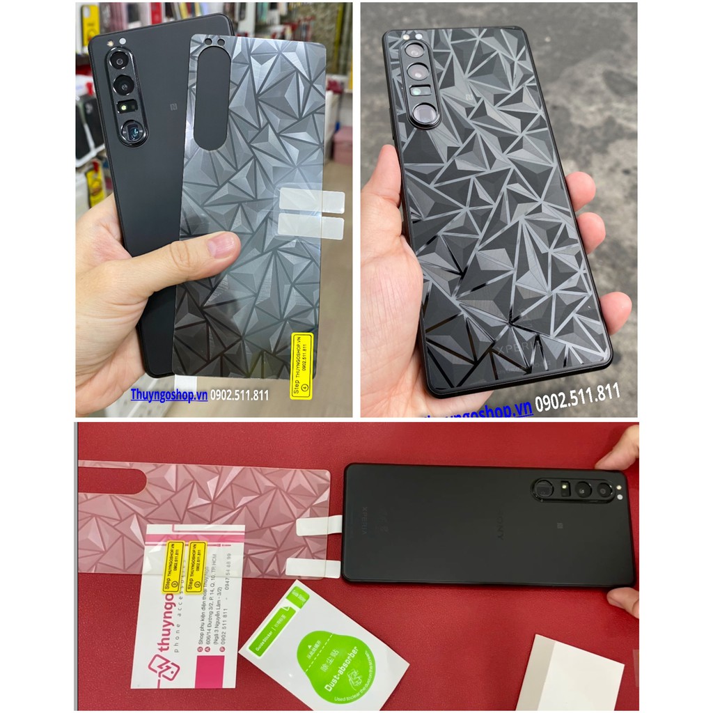 Dán mặt lưng 3D Kim cương Sony Xperia 1 III / Xperia 1 / XZ2 Premium / XZ3 / XZ1 / XZ / ...