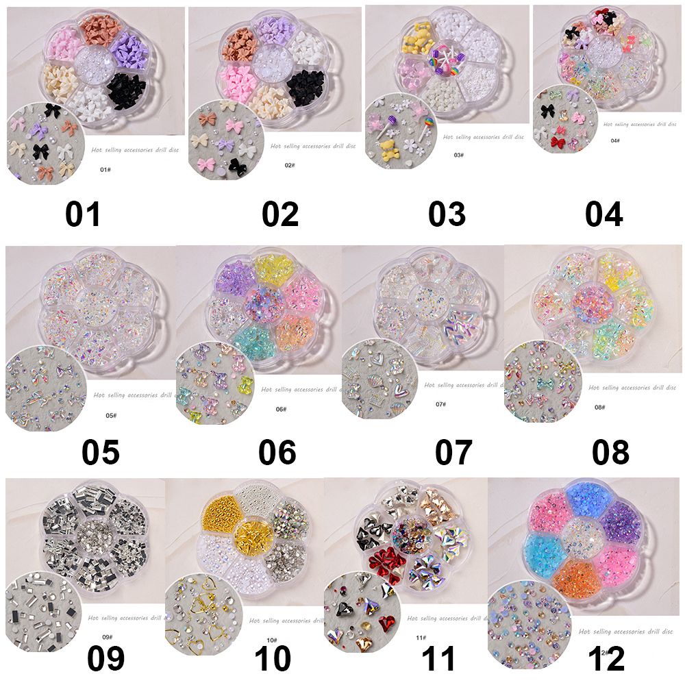 Phụ Kiện Hạt Nhiều Màu Sắc Họa Tiết Kẹo Mút Và Bướm 3D Mini Trang Trí Móng Nghệ Thuật DIY