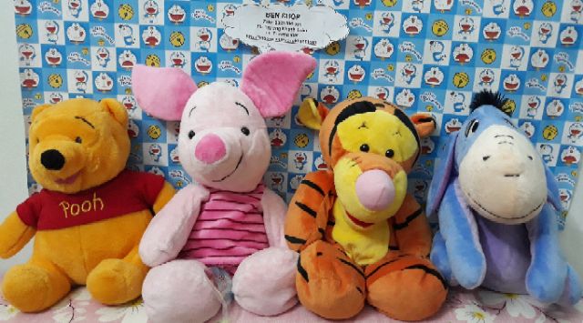 Bộ gấu bông POOH và các bạn - 4 bé y hình, size 30-40cm- 220k/bộ💟💟💟