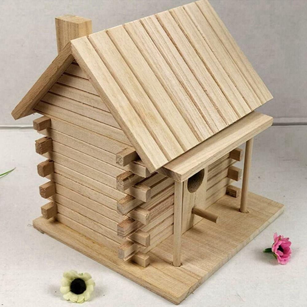 Ngôi Nhà Gỗ Gắn Tường Trang Trí Cho Chim Cảnh DIY