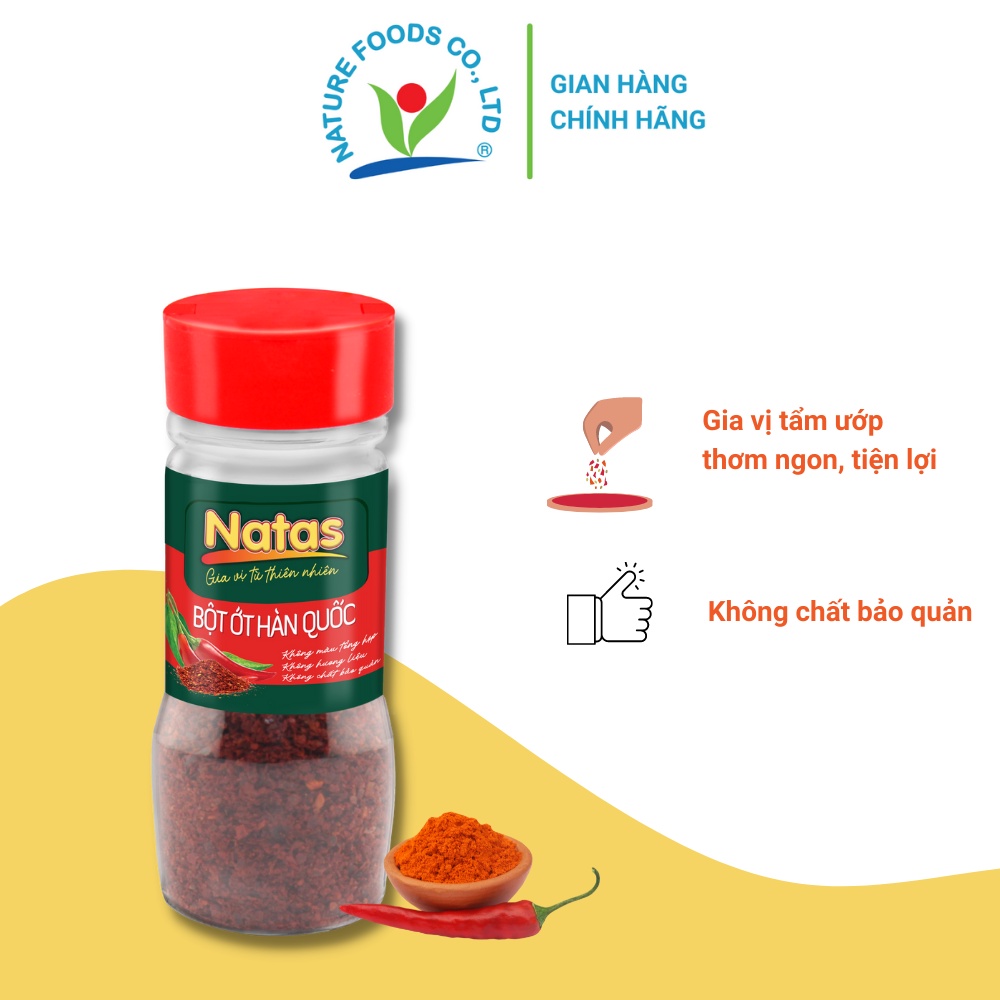 Bột ớt Hàn Quốc Natas Hũ 45g
