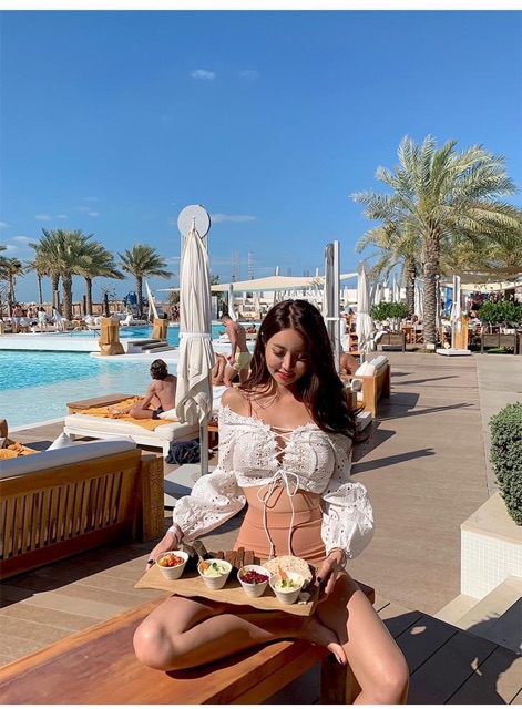 Set bikini + croptop trắng | BigBuy360 - bigbuy360.vn