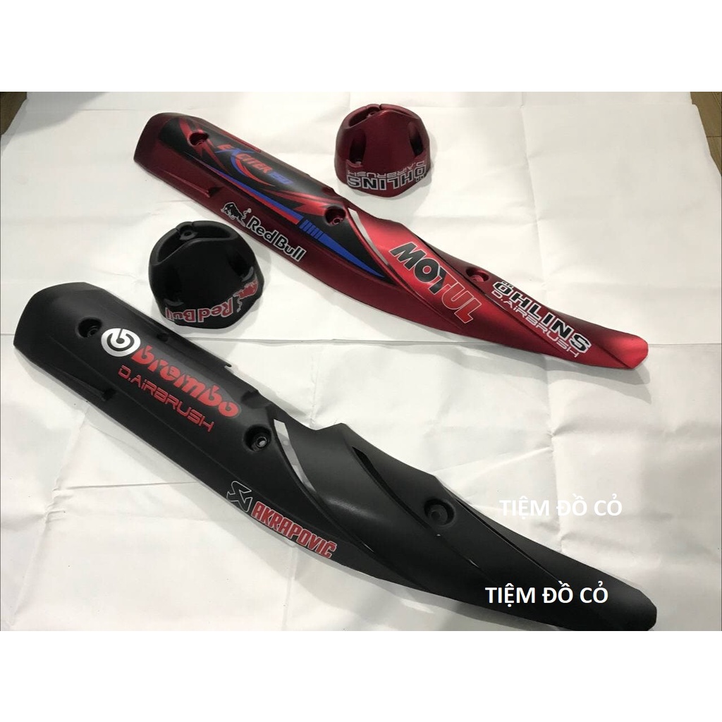 BỘ ỐP PÔ VÀ CHỤP ĐÍCH PÔ EXCITER 150 MẪU XOẮN