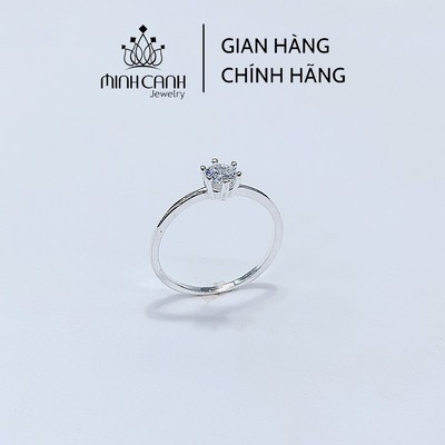 Nhẫn Mảnh 6 Chấu Trơn Bạc Ta - Minh Canh Jewelry