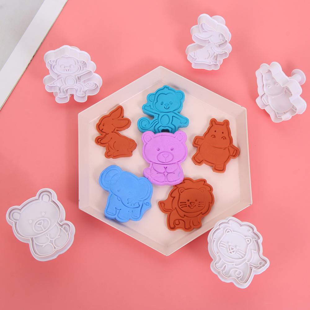 Set 4 Khuôn Làm Bánh Quy Bằng Nhựa Hình Động Vật DIY