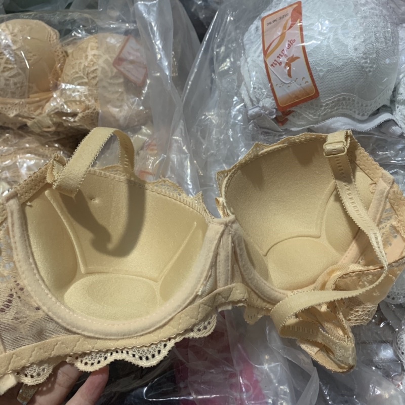 - Áo ngực nữ, áo lót có gọng ren, đệm nâng mỏng hoạ tiết xinh dễ thương, nâng đẩy ngực Double T#2322