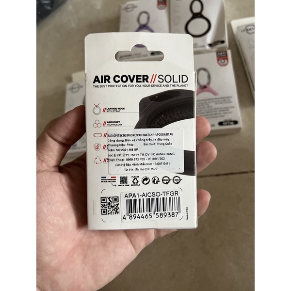 ỐP VÒNG KHÁNG KHUẨN ITSKINS (FRANCE) SOLID SOFT-COVER﻿﻿﻿ DROP SAFE 3M/10FT Airtagg APA1-AICSO