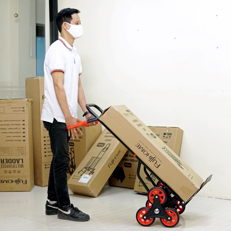 Xe đẩy hàng 6 bánh leo cầu thang Fujihome Nhật Bản 150kg