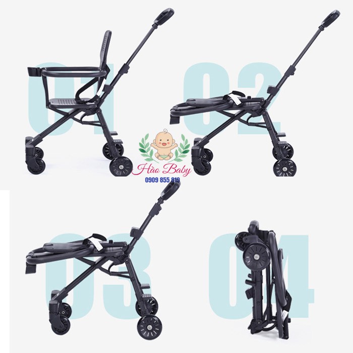 [Haobaby2018] Xe đẩy du lịch đảo chiều gấp gọn 2 chiều đa năng hàng cao cấp mới nhất cho bé