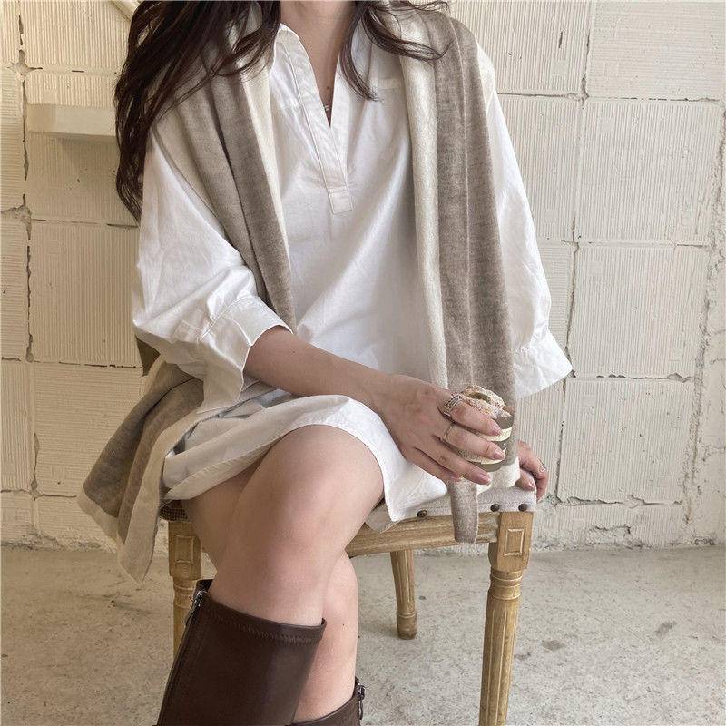 Khăn Choàng Cổ Nhỏ Vải cashmere Màu Sắc Tương Phản Thời Trang Xuân Thu Cho Nữ