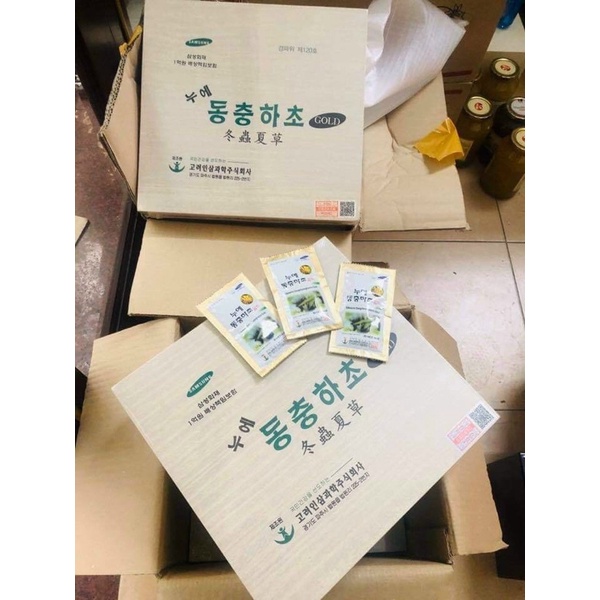 Đông Trùng Hạ Thảo Hộp Gỗ Bio 2 Tem Hàn Quốc