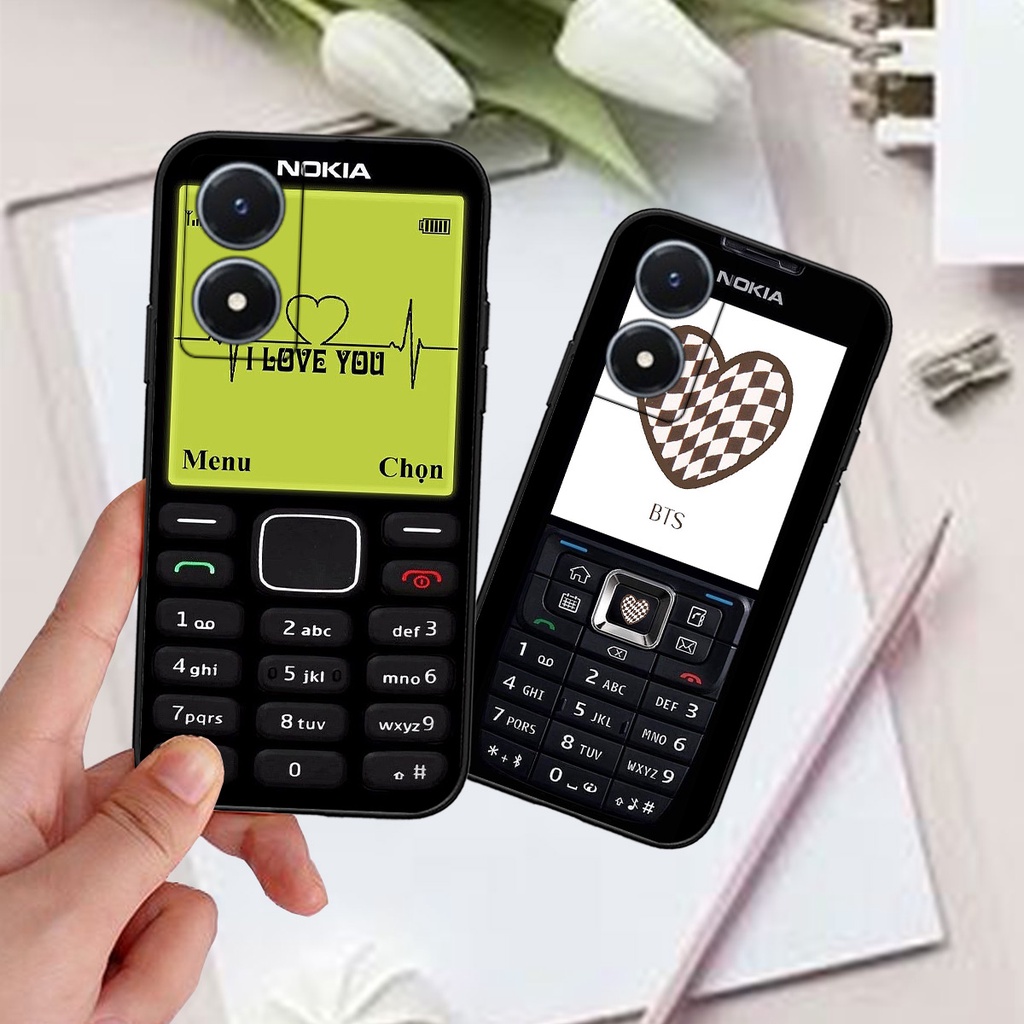 Ốp Vivo Y16 / Y02S / Y01 bộ hình điện thoại nokia huyền thoại , BTS , Vpop cute