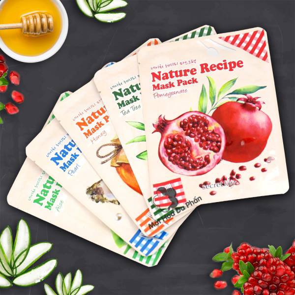 Combo 5 miếng mặt Nạ Dưỡng Da Secret Key Nature Recipe Mask Pack.