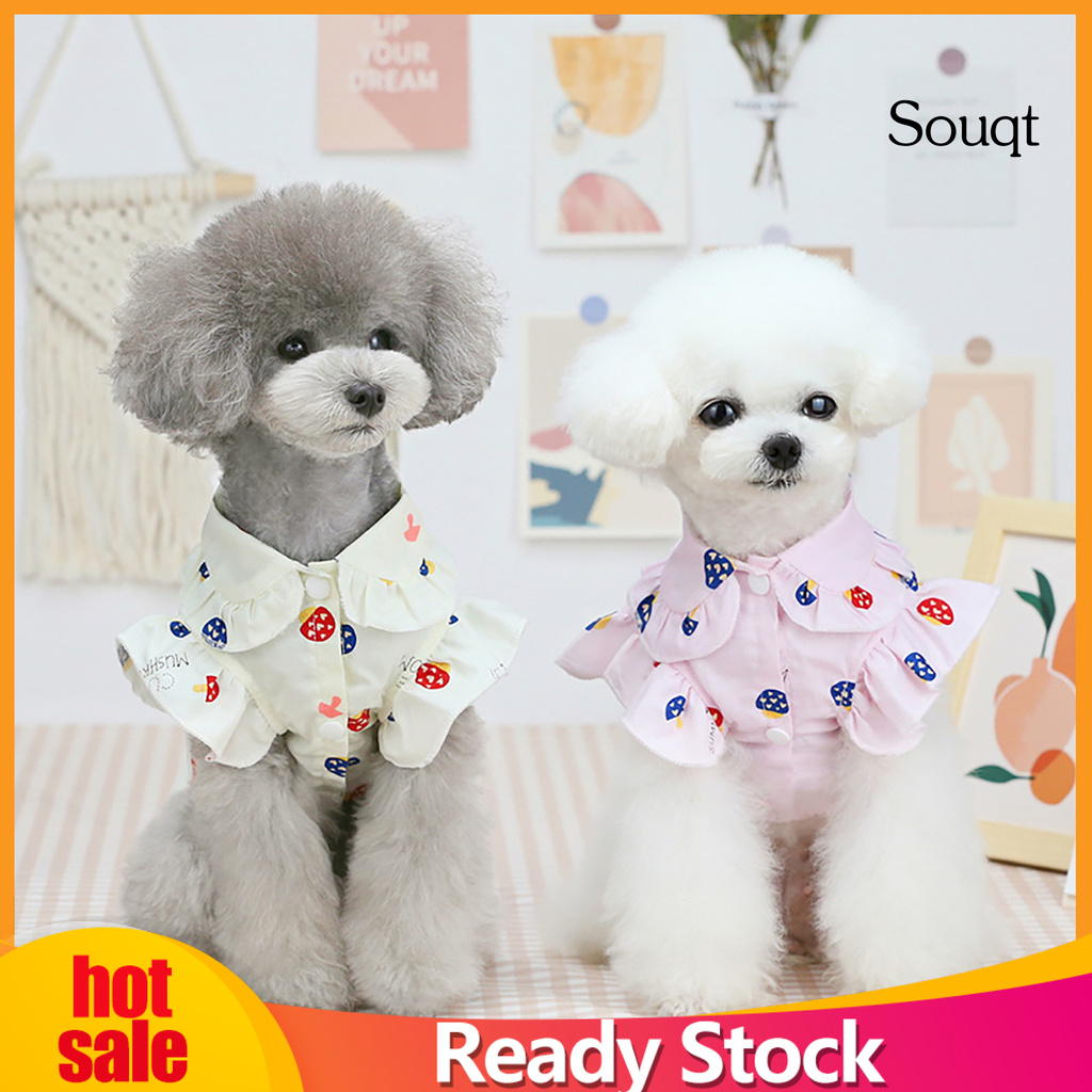 Áo Thun Cotton In Hình Nấm Cho Thú Cưng