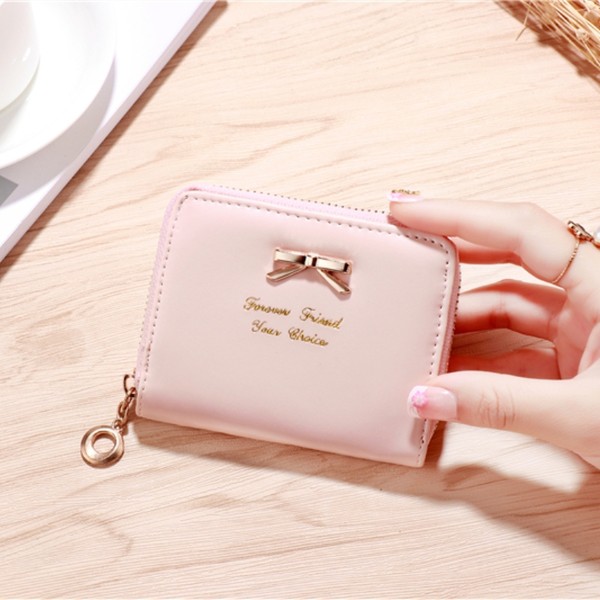 ví đựng tiền mini đính nơ xinh xắn