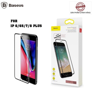 MIẾNG DÁN CƯỜNG LỰC IPHONE 8 PLUS - 7 PLUS - 6 PLUS - 6S PLUS BASEUS CÓ MÀNG LOA CHÍNH HÃNG [NEW 100%]