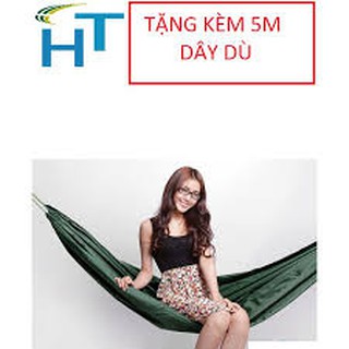 Võng dù cá sấu 2 lớp tặng kèm 5m dây dù