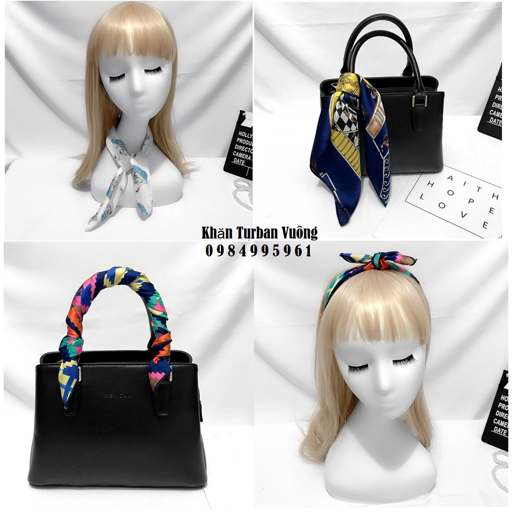 225 mẫu khăn lụa satin vuông 50x50cm