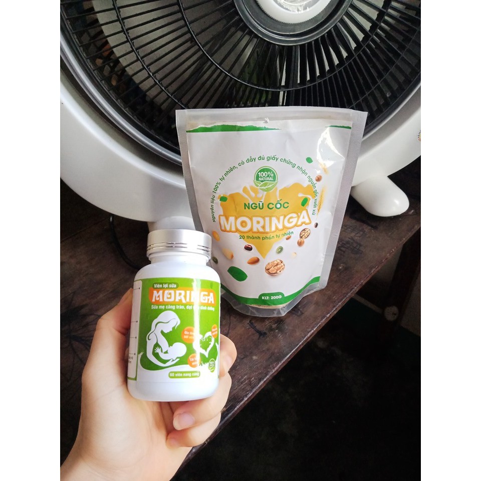 Viên uống lợi sữa moringa tặng kèm ngũ cốc 20 loại hạt