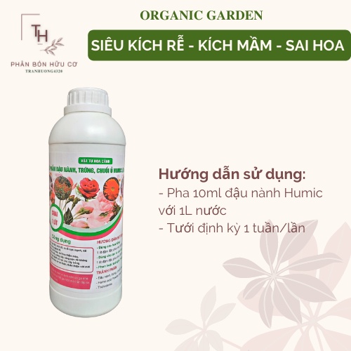 Chế phẩm đậu nành ủ Humic trứng chuối hữu cơ Organic Garden 1000ml