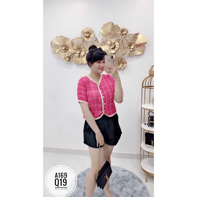 Bigsize Áo bố hồng A169