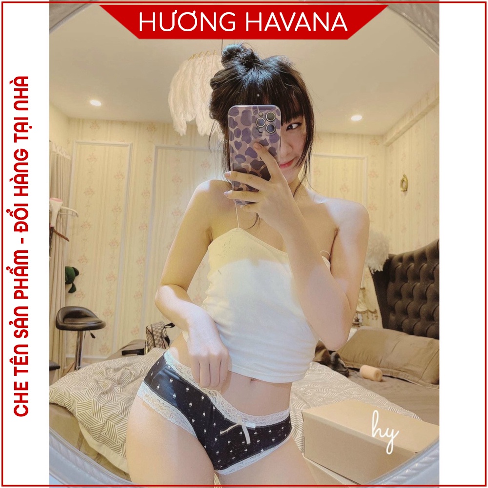 Quần lót nữ lụa băng viền ren họa tiết MORIGIRL, quần chip nữ đẹp Havana FLQ105