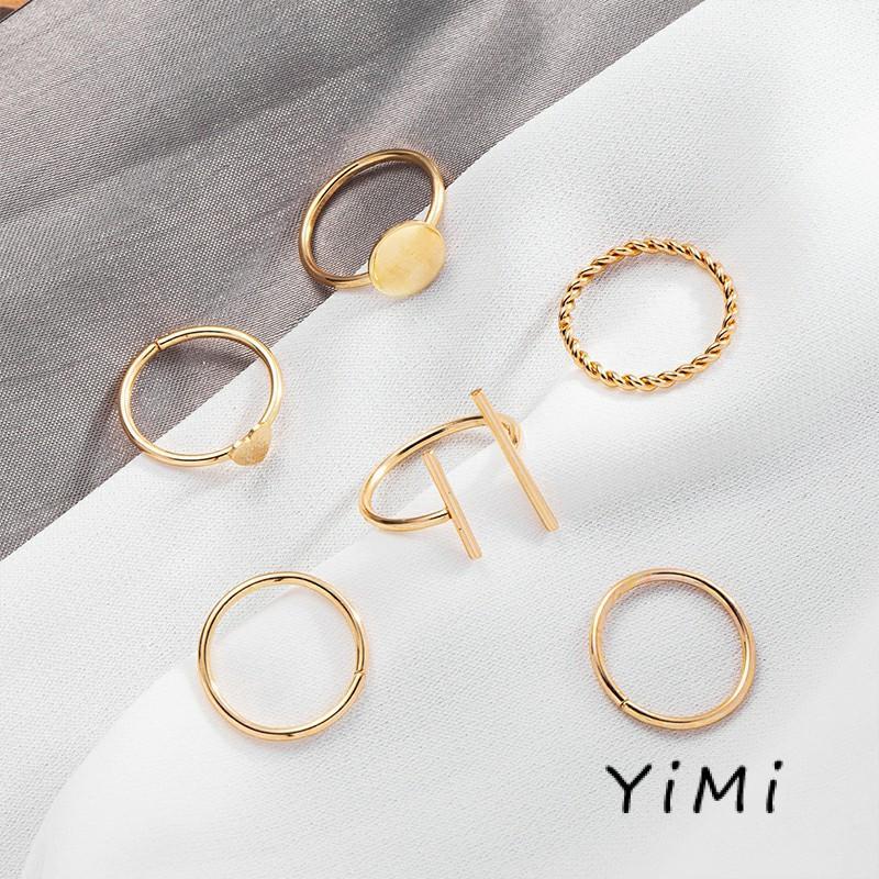 Set 6 Nhẫn Đeo Khớp Ngón Tay Phong Cách Vintage