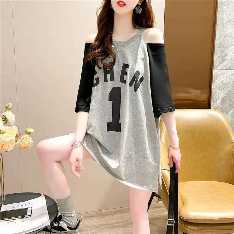 Áo Thun Nữ Ngắn Tay Hở Vai Thời Trang Hàn Quốc Mới