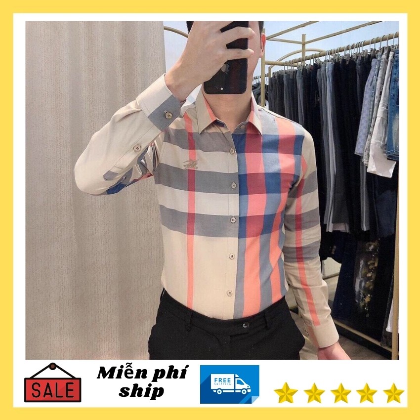Áo sơ mi nam dài tay kẻ sọc,chất vải lụa,thoáng mát,taka 47 tcs | BigBuy360 - bigbuy360.vn