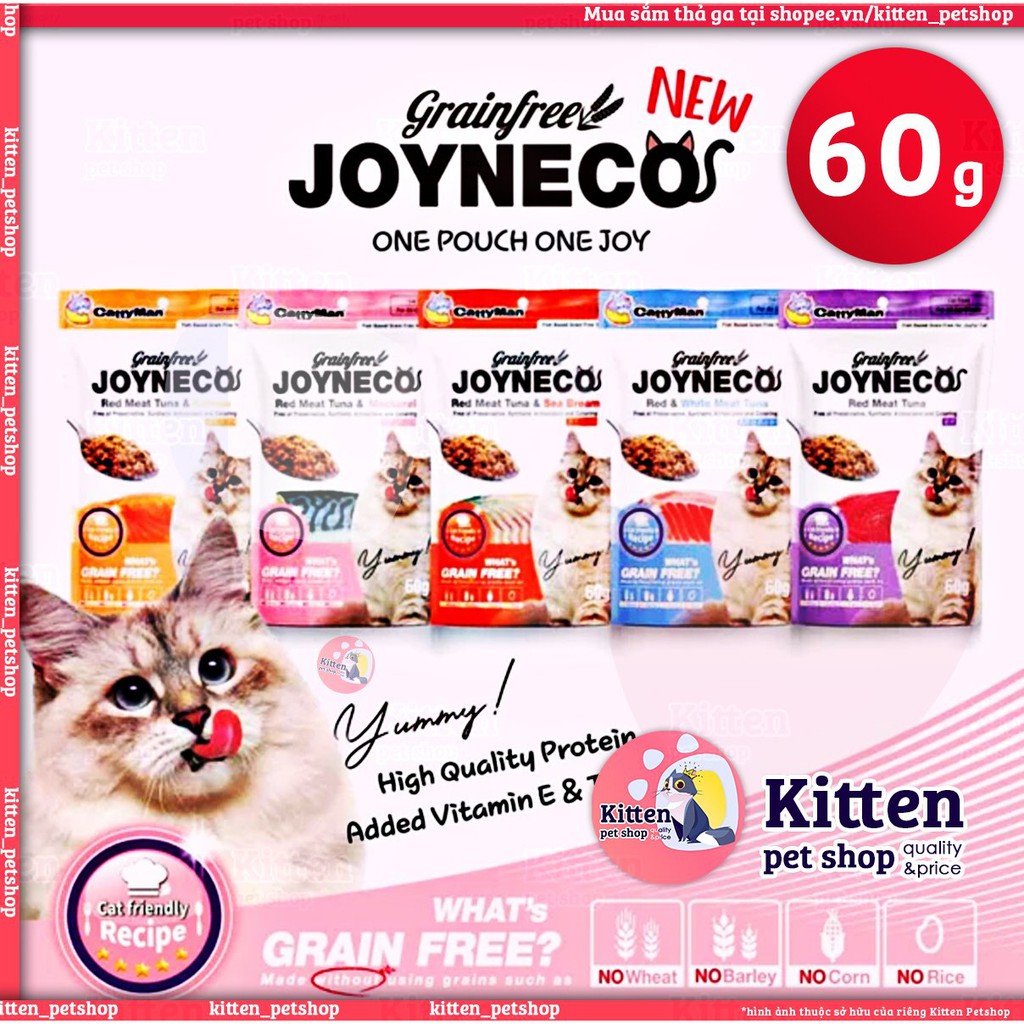 60g - Pate mèo Joyneco đủ vị cho Mèo Grain Free không tinh bột (Thương hiệu Nhật Bản - Made in Việt Nam) Kitten Pet Shop