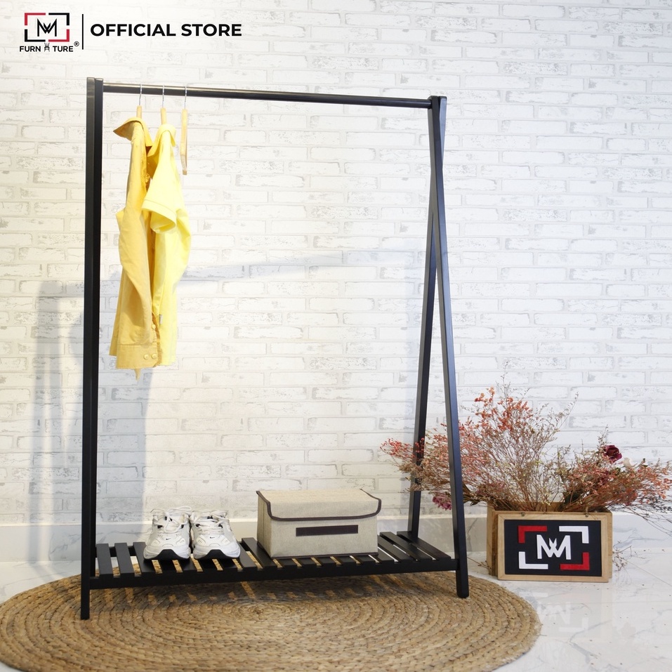 Giá treo quần áo chữ a lắp ráp 1 tầng size ngang 1 mét - A hanger 1F thương hiệu MW FURNITURE - Nội thất căn hộ