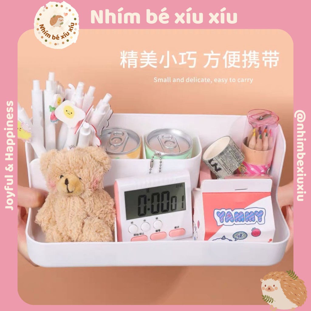 Kệ đựng đồ trang điểm decor góc học tập, bàn làm việc siêu xinh