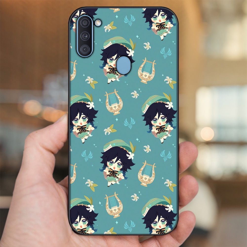 Ốp lưng Samsung A11, M11 viền đen in hình Venti Genshin Impact