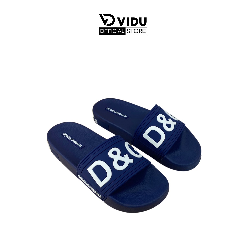 Dép nam D&G ViDu 21160 hai màu( xanh/ đen) logo nổi, hot trend nam nữ mẫu mới hàng cao cấp full box