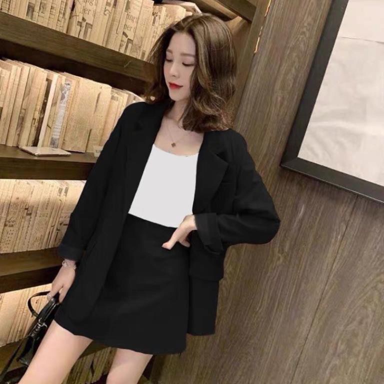 (CÓ SẴN - CÓ SIZE - MAY THEO SỐ ĐO) SET 2 MÓN ÁO BLAZER TRƠN VÀ CHÂN VÁY CHỮ A (CÓ ẢNH THẬT) 😘