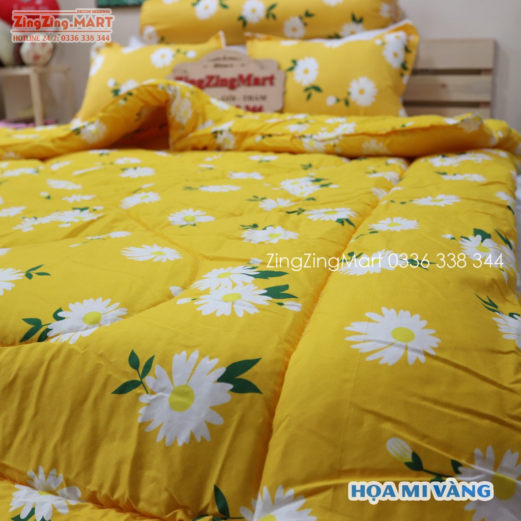 [SALE TẾT] Sét Chăn Bông Cao Cấp 5 món Poly Cotton Chất dày dặn (Siêu ấm áp)