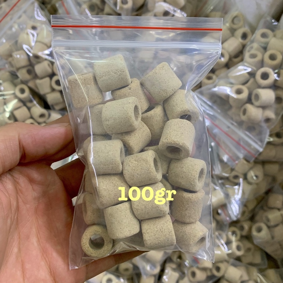 100gr Sứ Lọc Nước Bể Cá Yeben Round Bio Ring- Vật Liệu Lọc Cao Cấp Cho Bể Cá Thủy Sinh
