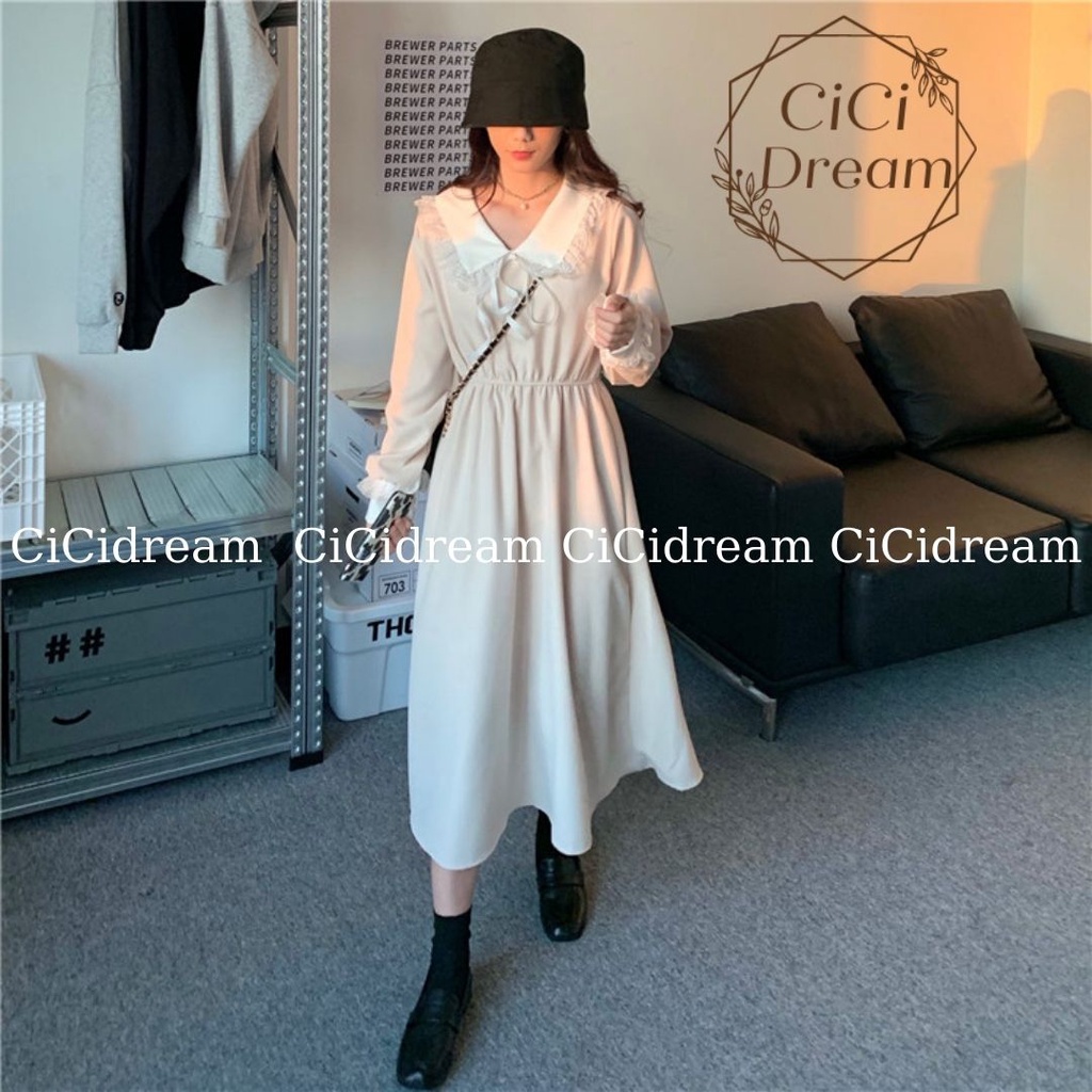 Váy Đỏ maxi noel xòe dáng dài babydoll dài tay phối cổ ren chun eo, váy nhung maxi xòe giáng sinh noel đi chơi, dự tiệc