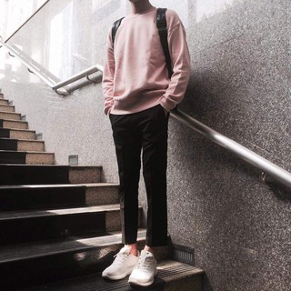 Tay dài Sweater màu cà rốt