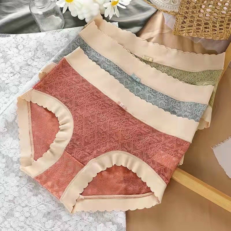 [Sale] Quần lót ren cotton pha cạp su 2205( lẻ 1c)